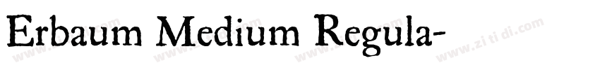 Erbaum Medium Regula字体转换